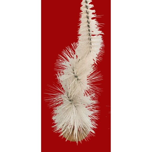 Glitter Bottle Brush Christmas Tree Set Decorative Holiday Decor 3 Pcs 6-9 Inch - Picture 8 of 10